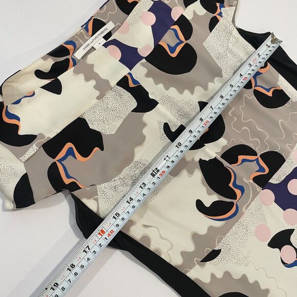 ~ Vtg 6 Diane Von Furstenberg Silk Dress Asami Print Graphic Abstract DVF Multi - Picture 7 of 16